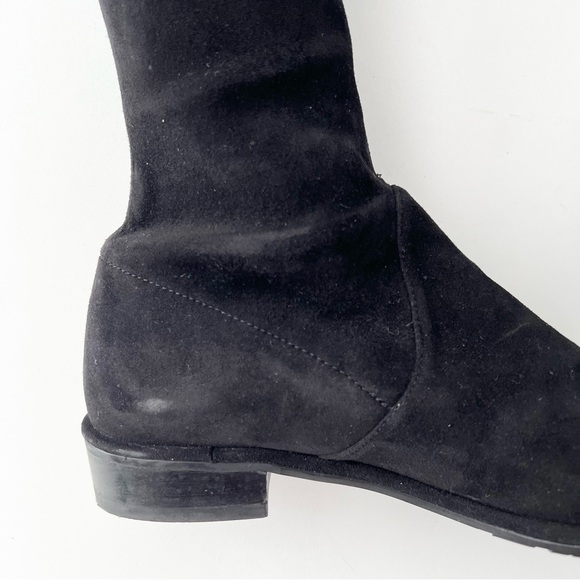 STUART WEITZMAN || Black Leather Suede Tall Over the Knee Lowland Boots Size 7 - Picture 11 of 15